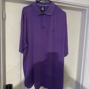 FootJoy FJ Men's Golf Polo Shirt Size M Short Sleeve Logo Purple